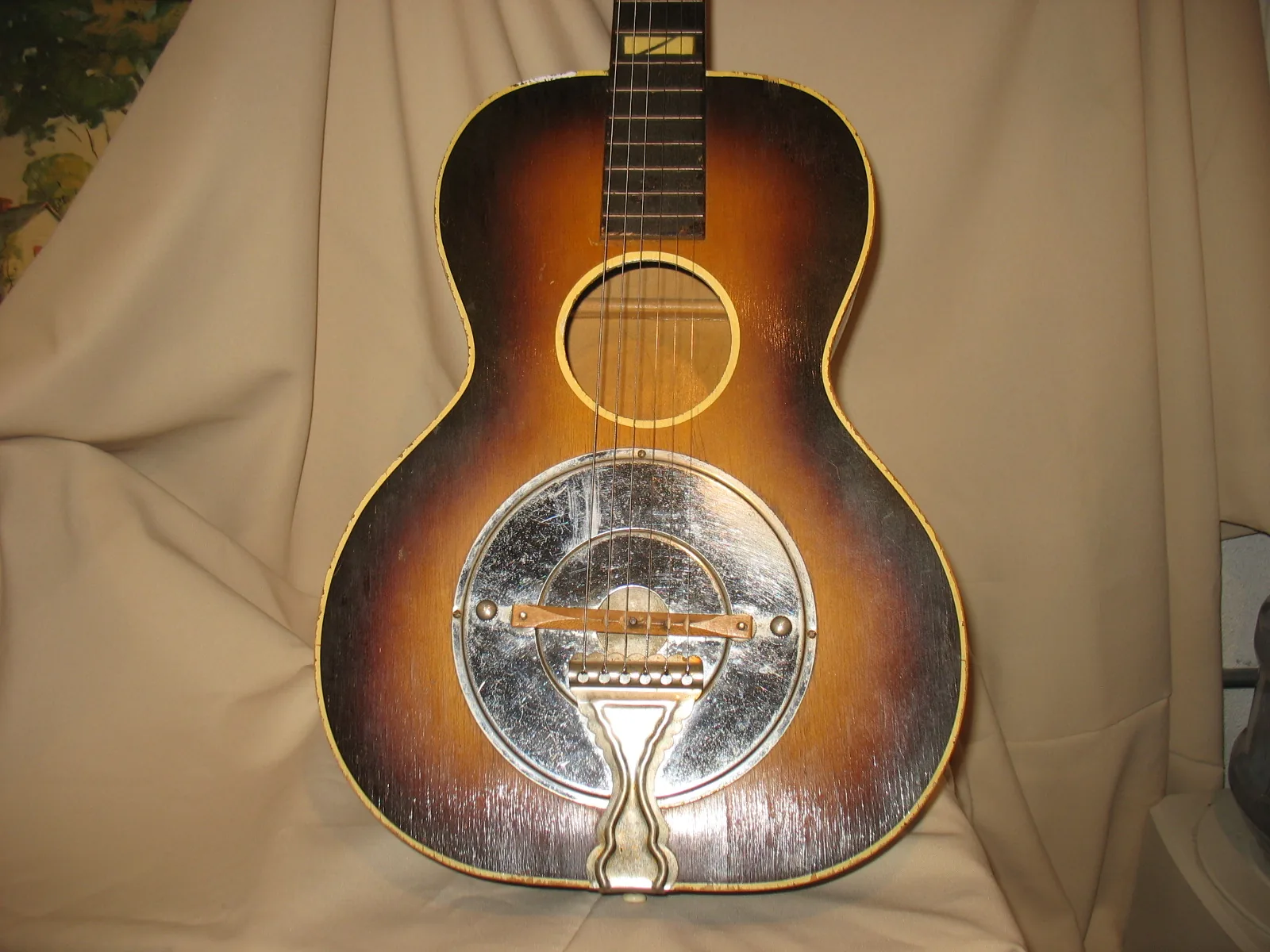 Vintage resonator guitar for playing the blues Vintage resonator guitar for playing the blues