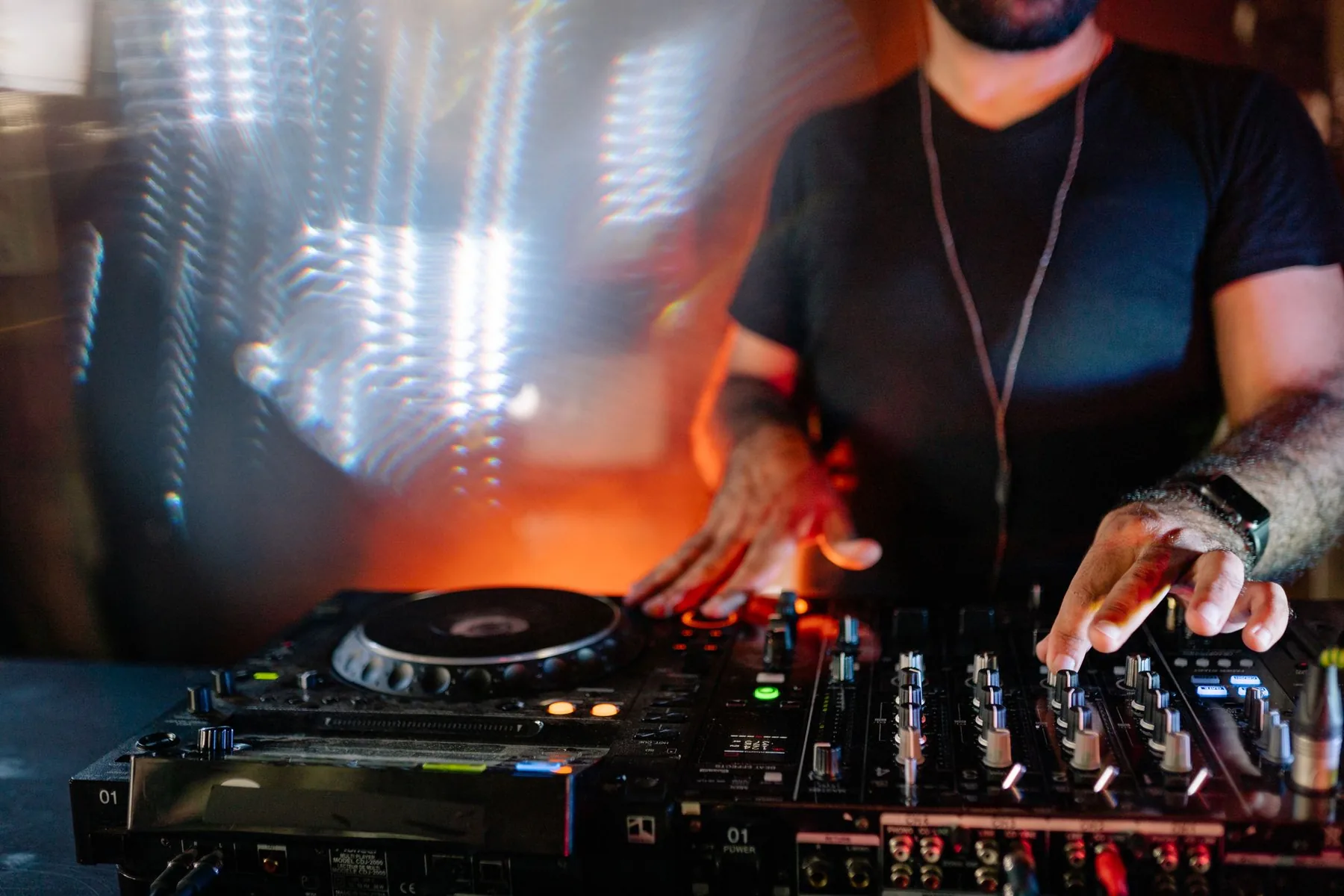 Hip-hop DJ at the turntables