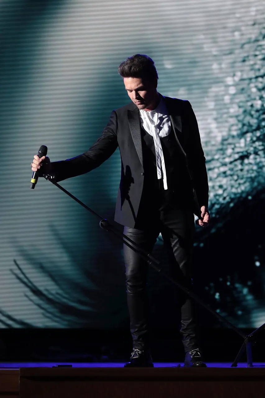 Modern hip-hop artist onstage