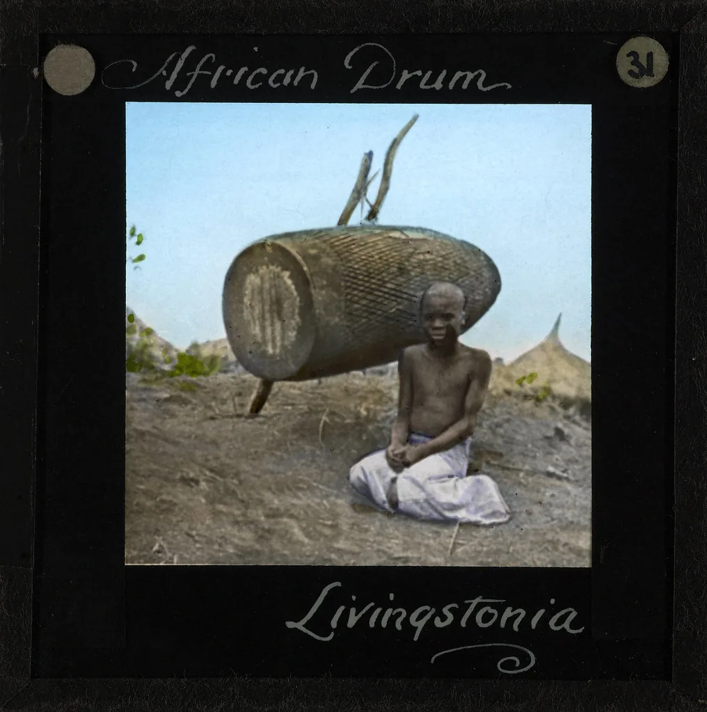 Traditional African wooden drum Traditional African wooden drum