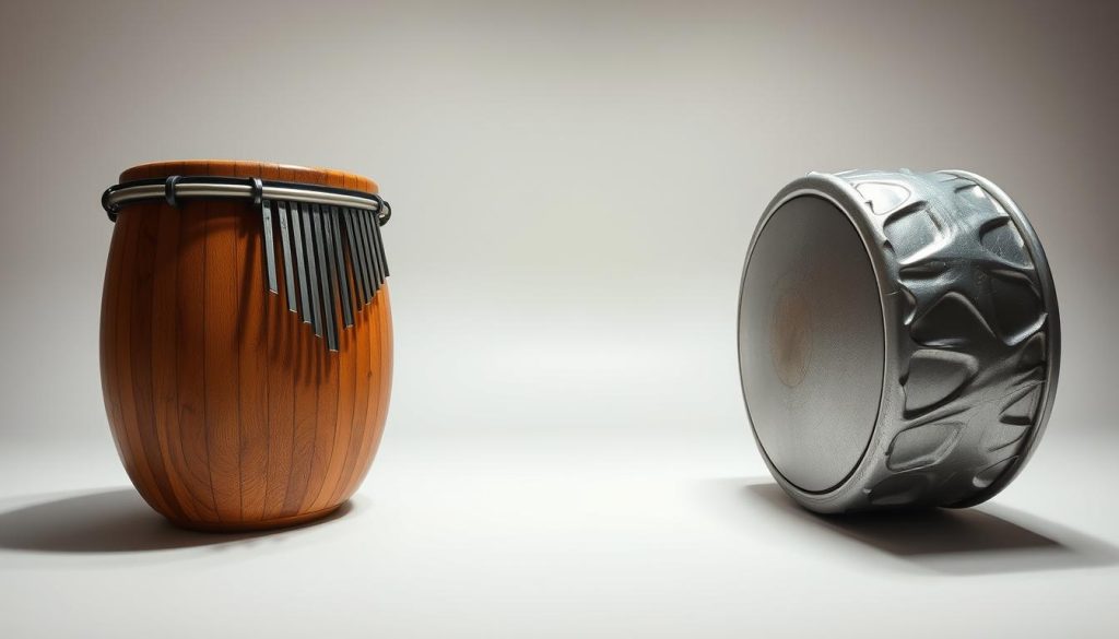 Aluminum or wooden tongue drum: advantages and disadvantages